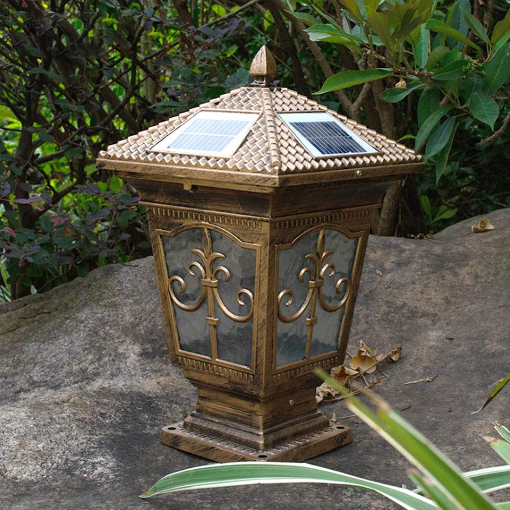 Solar LED Garden Lights - Aluminum Wall Post Lights for Parks, Villas & Home Outdoor Decor | Waterproof & Energy Efficient Landscape Lighting for Pathways, Driveways & Doorways