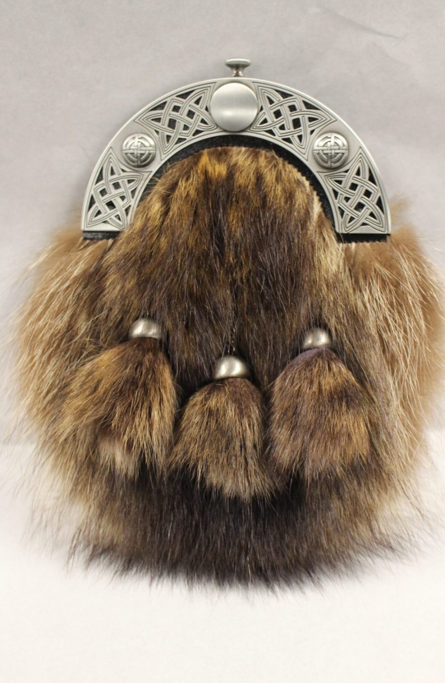 Racoon Fur Dress Sporran - Traditional Scottish Kilt Accessory for Weddings, Highland Games & Cosplay