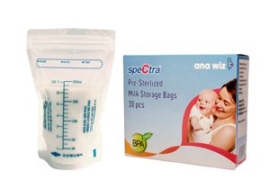 Spectra Pre-Sterilized Breast Milk Storage Bags - 90 Count (3 Packs of 30) - BPA Free, Leakproof Design for Pumping, Storing & Freezing Breast Milk - Perfect for Nursing Mothers & Working Moms