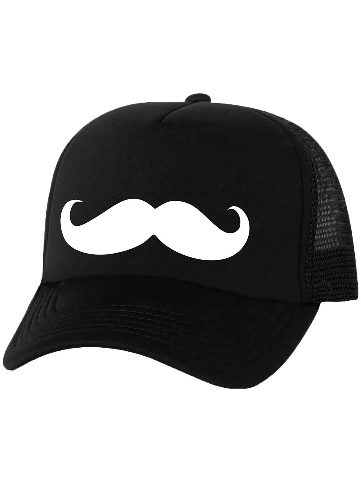 Zerogravitee Mustache Trucker Mesh Snapback Hat for Men - Adjustable Baseball Cap for Outdoor, Sports & Casual Wear