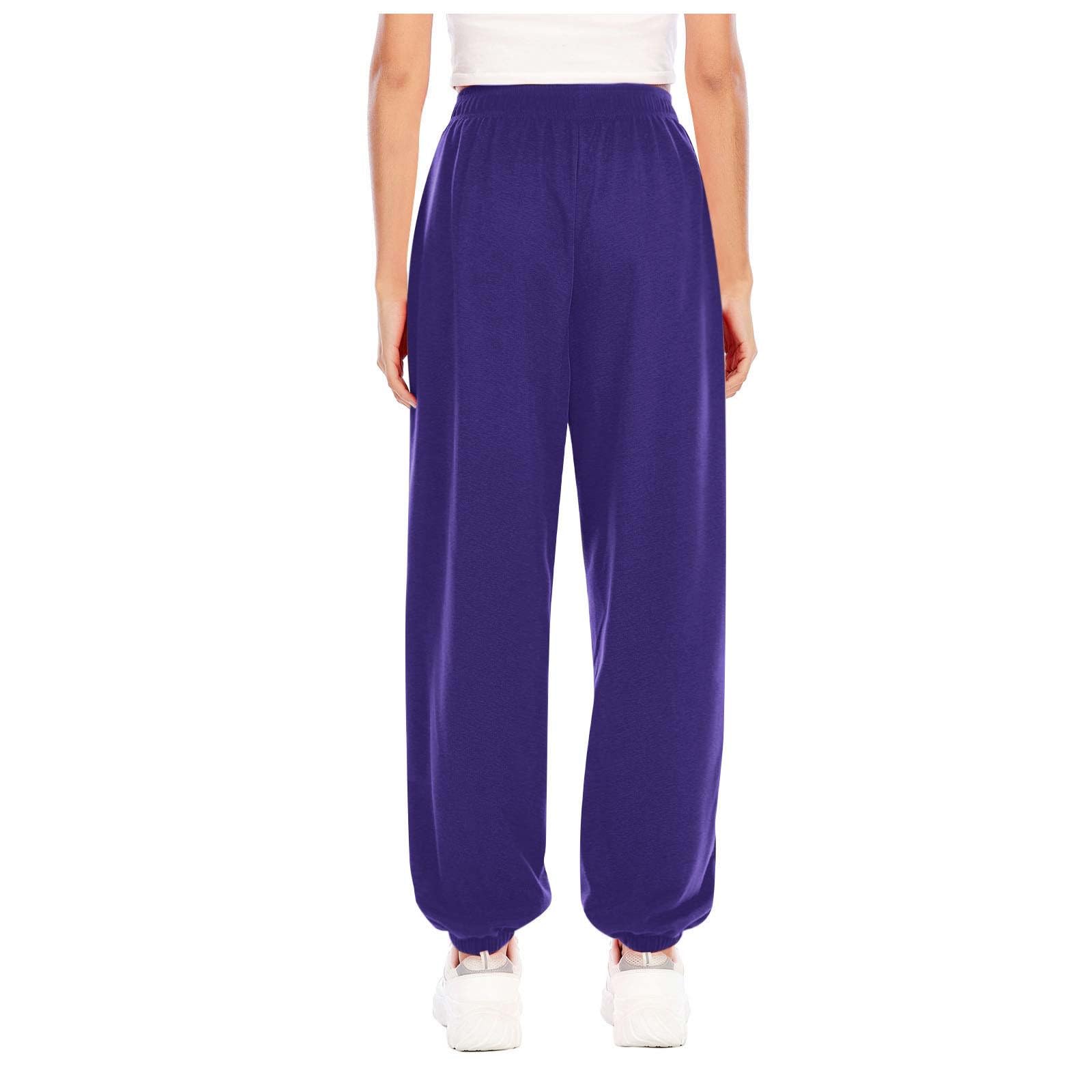 Women's High Waisted Jogger Sweatpants - Fleece Lounge Pants with Pockets & Cinched Bottom | Casual Baggy Joggers for Yoga, Running & Home Wear