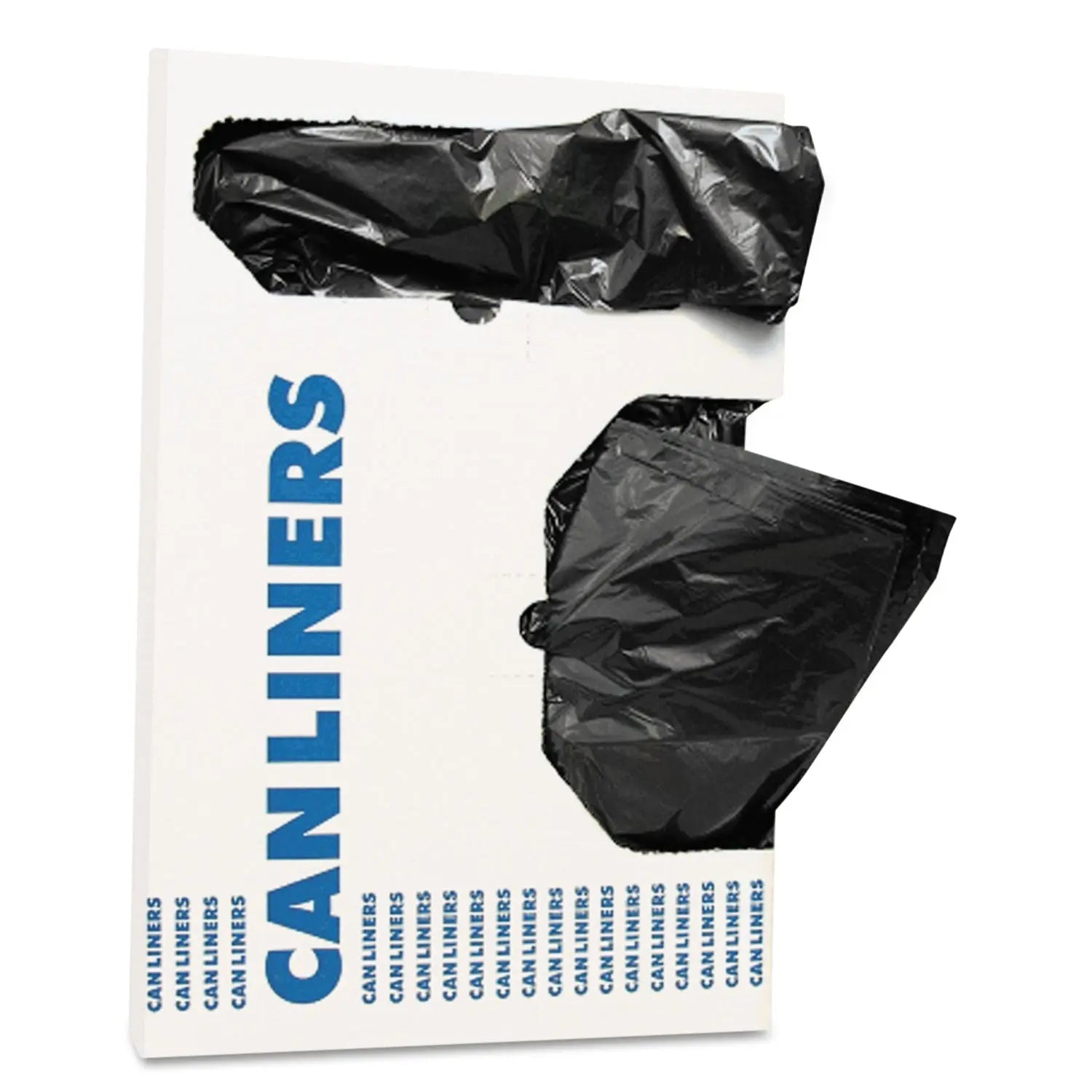 AccuFit® 16 Gallon Linear Low Density Can Liners - 1 Mil, 24 x 32 Inches, Black, Flat Pack (250 Count) - Perfect for Kitchen, Office & Commercial Trash Bins
