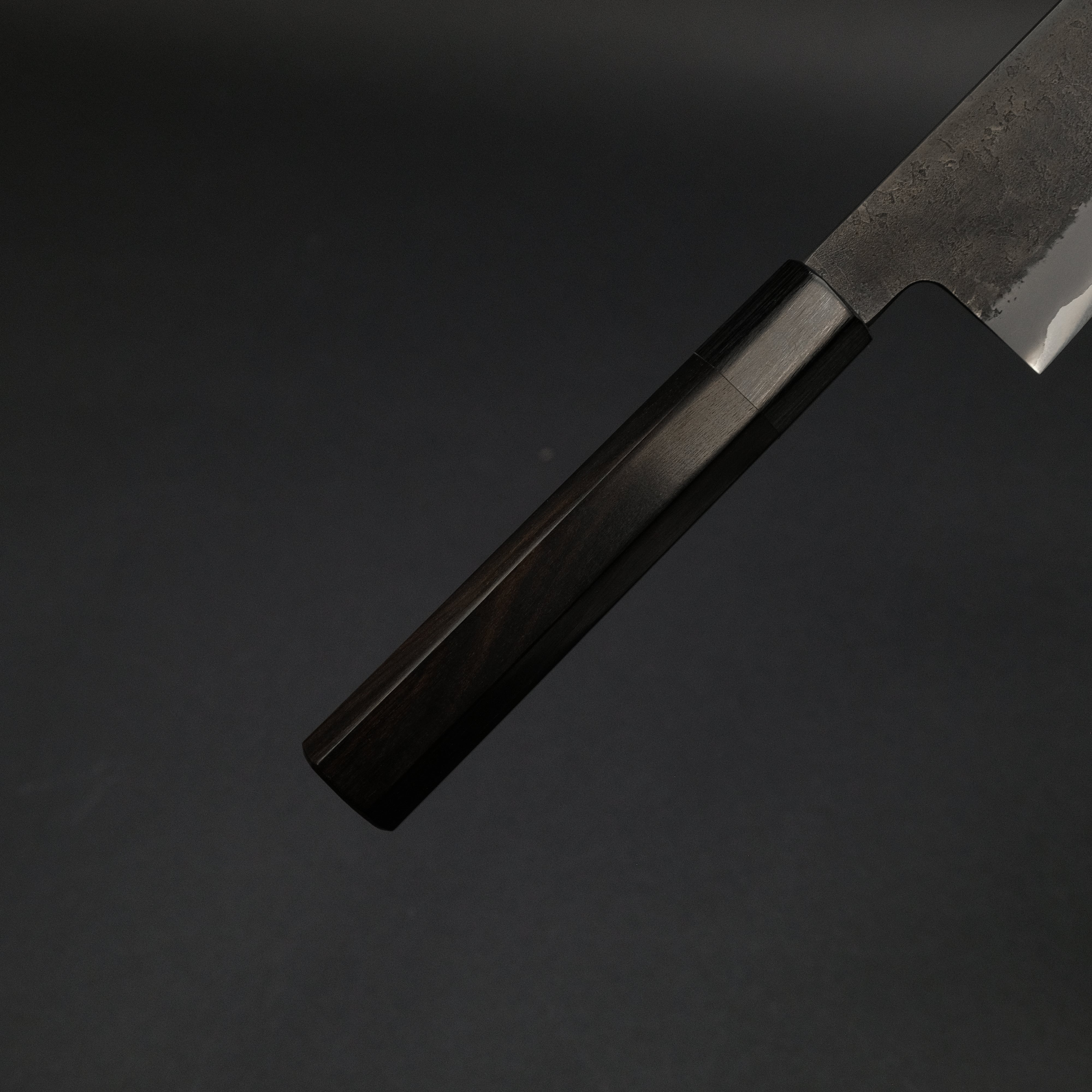 Premium Mutsumi Blue Super Kurouchi Nashiji Gyuto Chef Knife 240mm - Handcrafted Japanese Kitchen Knife with Ebony Wood Handle - Perfect for Sushi, Meat Cutting & Professional Cooking