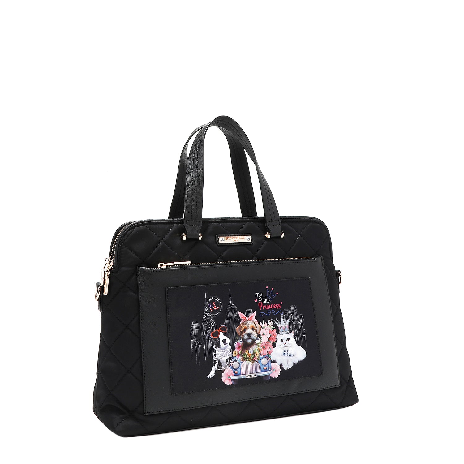 Stylish Quilted Laptop Bag for Women & Men - Water-Resistant 15.6 Inch Computer Briefcase - Perfect for Work, Travel & Business Commute
