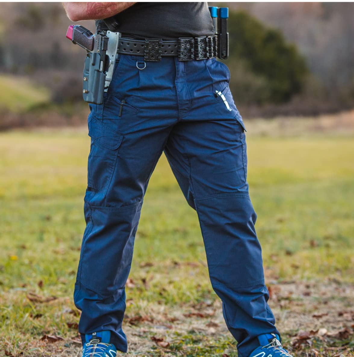 WHITEDUCK Men's Tactical Pants - Ripstop Stretch Water Resistant Cargo Work Pants with 13 Pockets for Military, Hiking & Outdoor Activities - Durable Tactical Pants for Work, Camping and Adventure