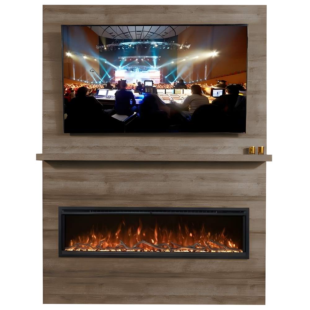 Modern Flames Allwood Fireplace Wall System for Spectrum Slimline Electric Fireplace - Stylish Home Heating Solution for Living Rooms & Bedrooms