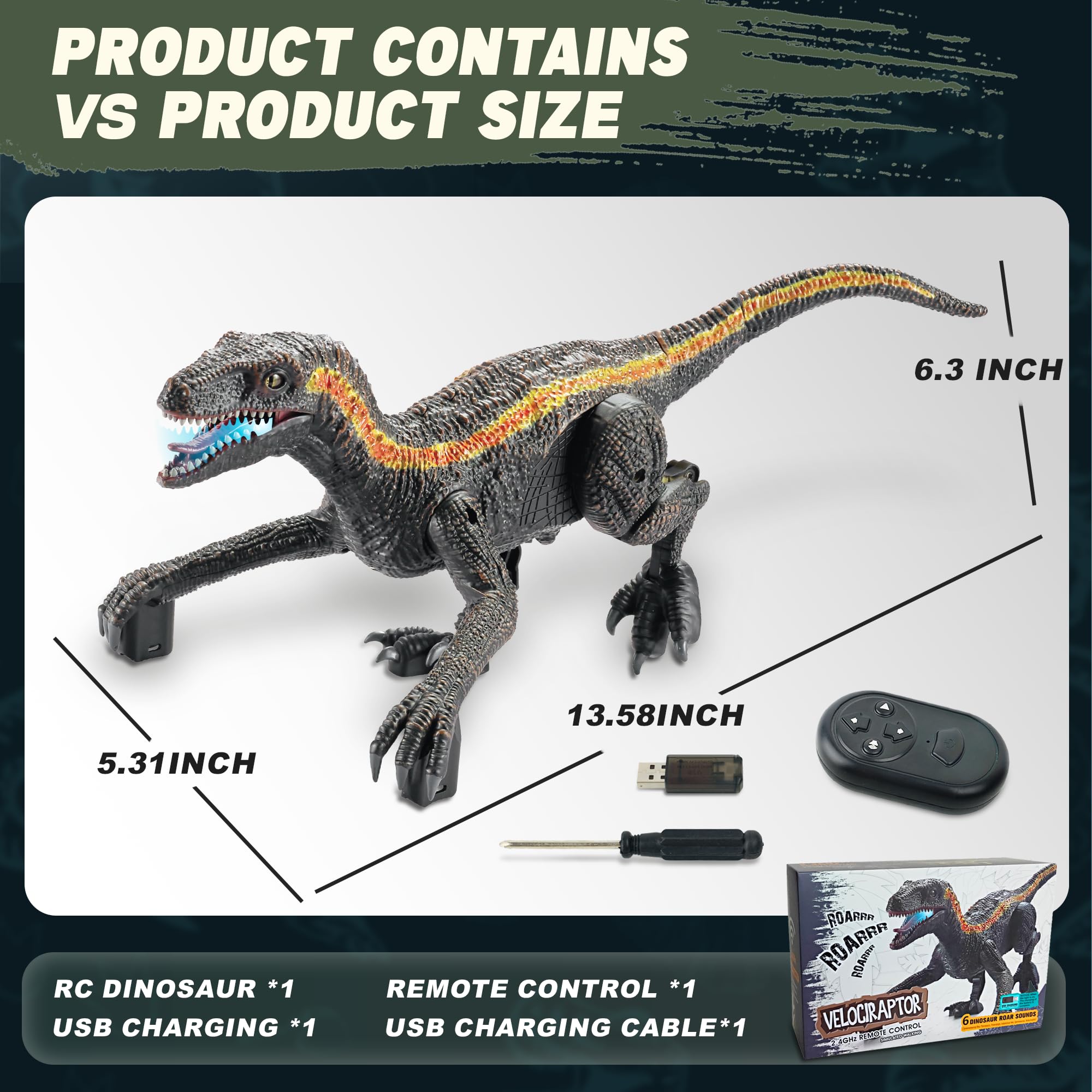 Remote Control Dinosaur Toy for Kids - 13