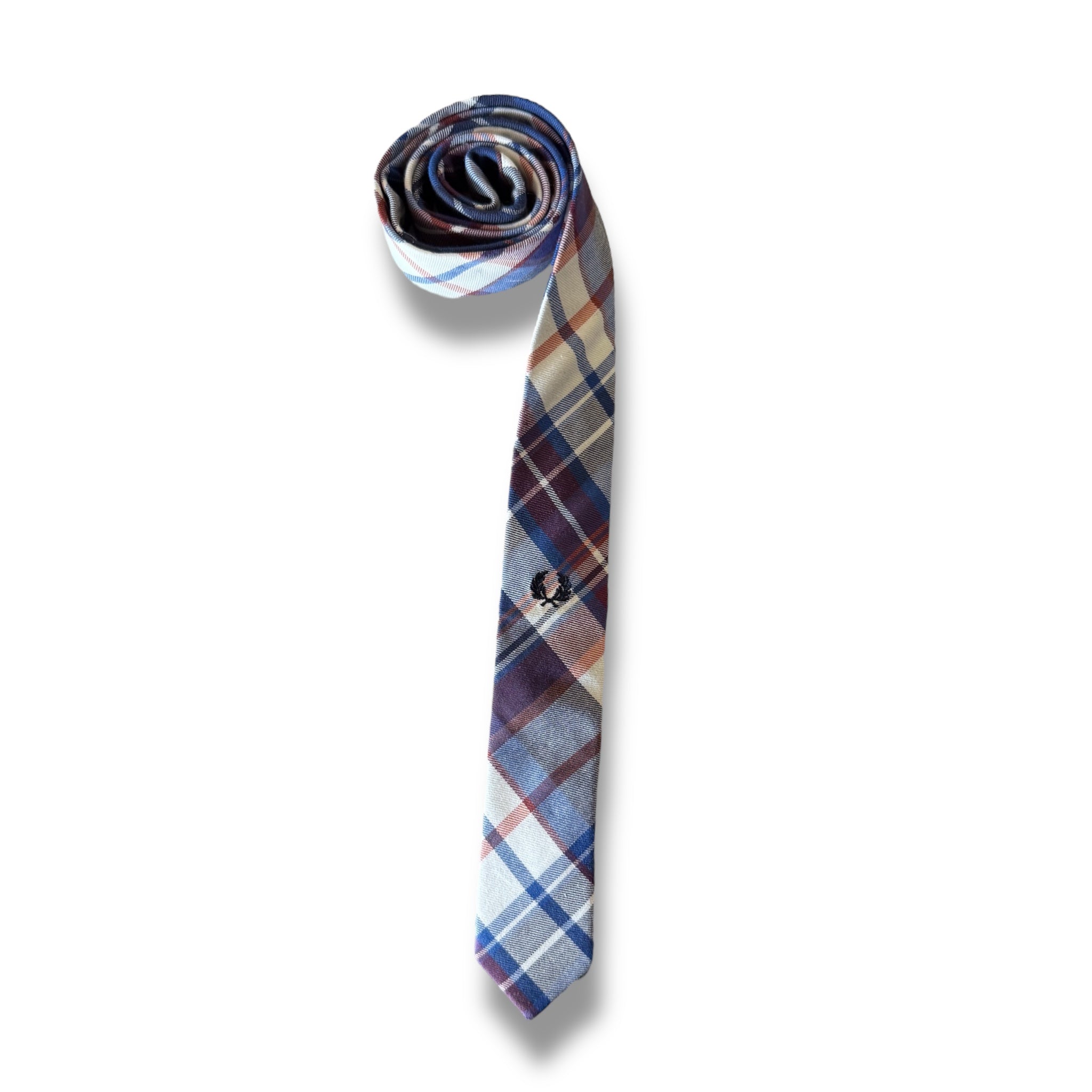 Navy and White Gingham Check Tie for Men - Classic Cotton Necktie for Business, Wedding & Formal Occasions - Perfect Office, Interview and Party Accessory