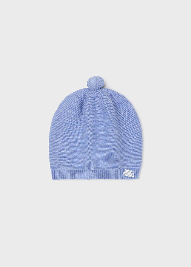 Mayoral Newborn Baby Boy Knit Beanie Hat - Soft & Warm Winter Cap for Infants - Perfect for Outdoor Activities, Photography, and Newborn Gifts (Blue)
