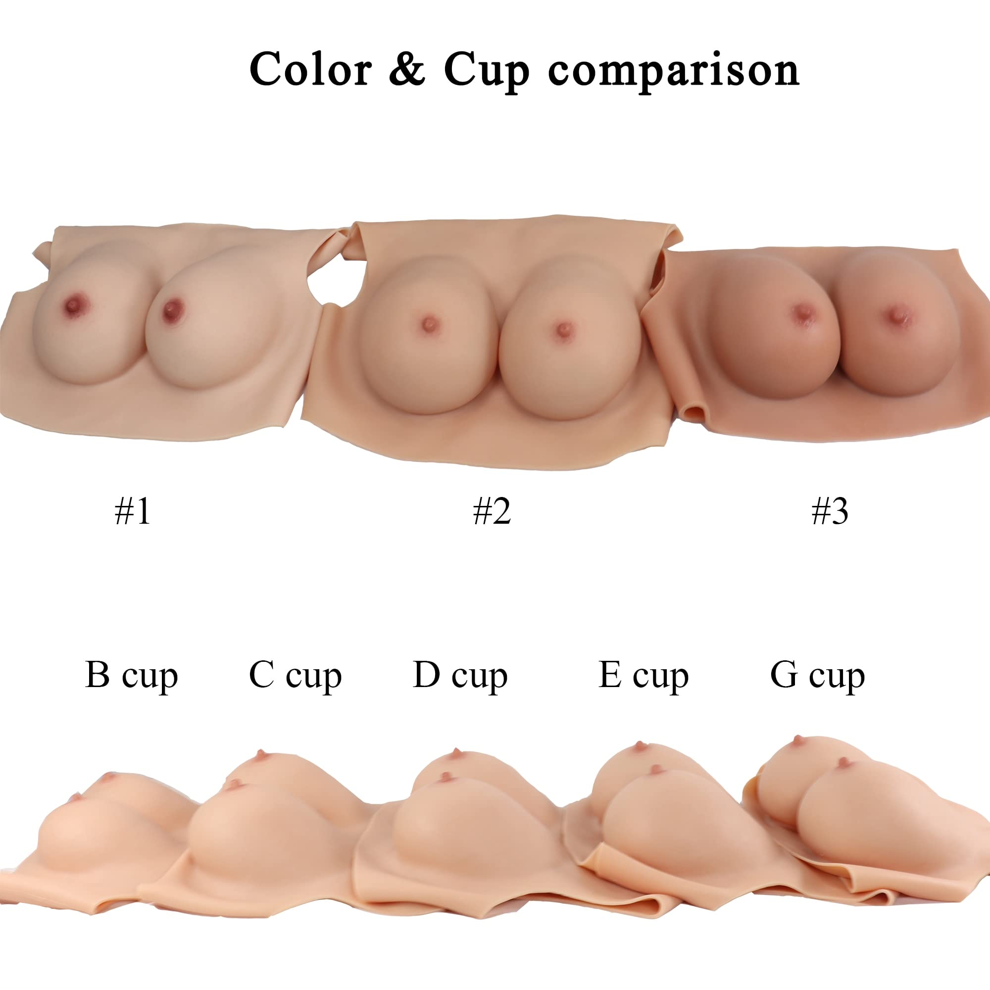 Silicone Breast Forms for Crossdressers & Transgender - B to I Cup Natural Looking Fake Boobs Enhancer - Perfect for Cosplay, Drag Shows & Gender Affirmation