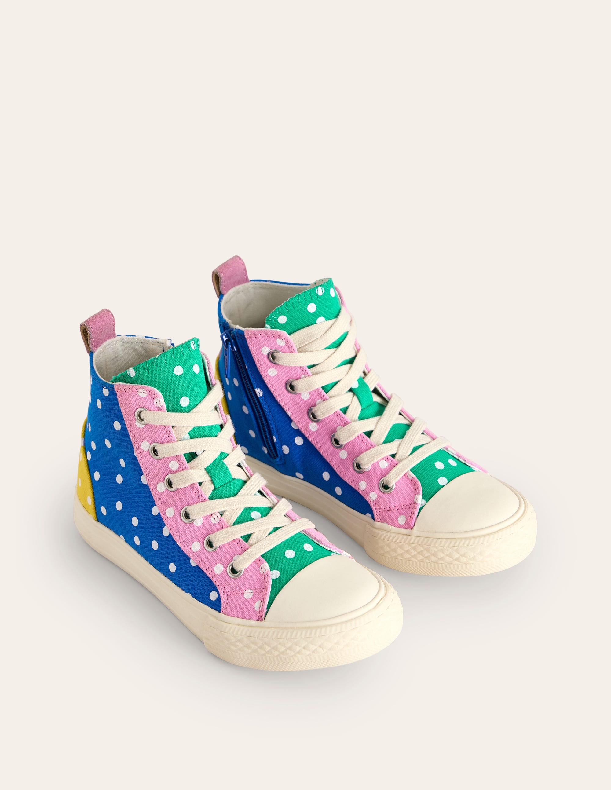 Stylish Canvas High Top Sneakers with Multi-Spot Design - Perfect for Casual Wear, Street Fashion & Everyday Comfort