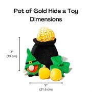 Midlee Hide-A-Toy Pot of Gold St. Patrick's Day Interactive Dog Toy - Fun Puzzle Game for Dogs with Treat Dispenser - Perfect for Training, Playtime & Irish Themed Pet Parties