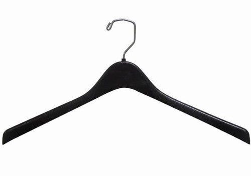 17-Inch Plastic Curved Top Coat Hanger - Space Saving Closet Organizer for Jackets, Suits & Dresses | Ideal for Home, Office & Retail Stores