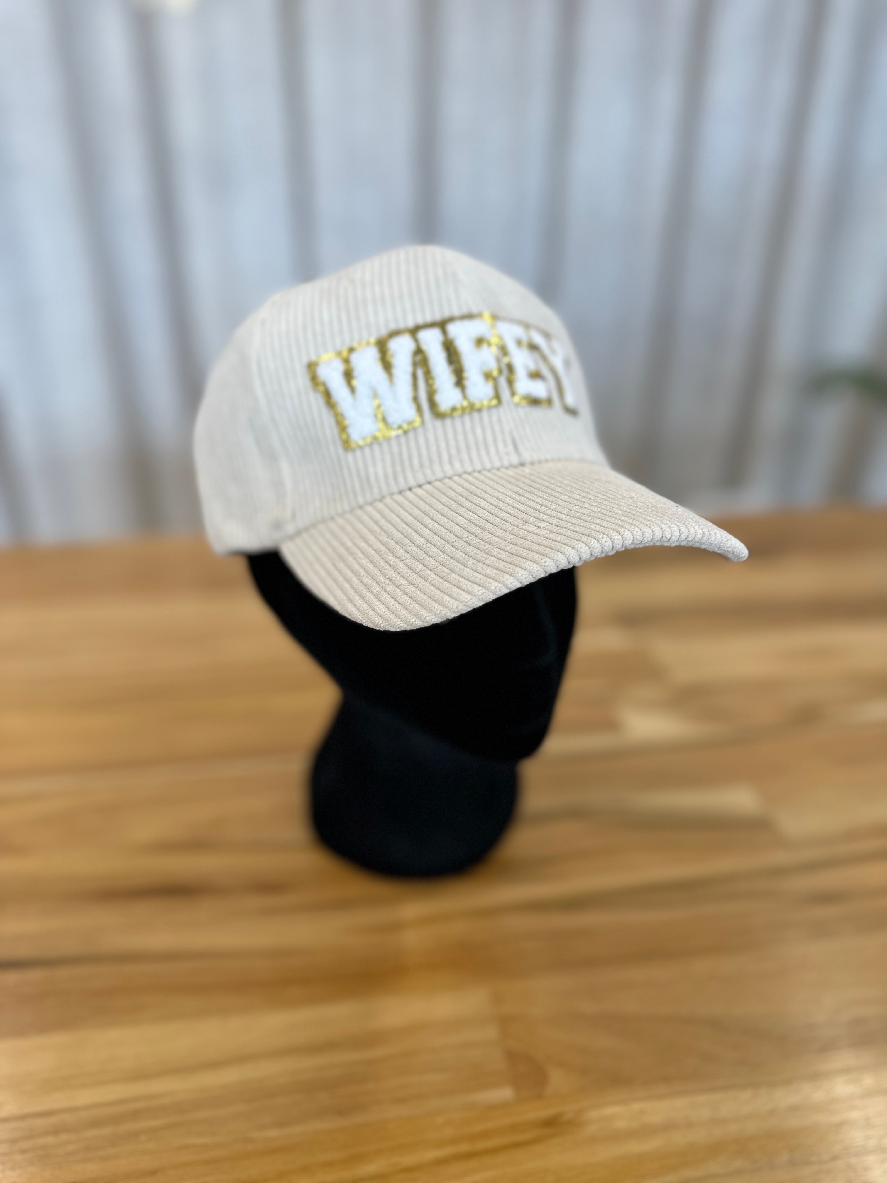 WIFEY Corduroy Cap for Women - Vintage Style Corduroy Baseball Hat - Soft & Comfortable for Casual Wear, Outdoor Activities & Fashion Accessories