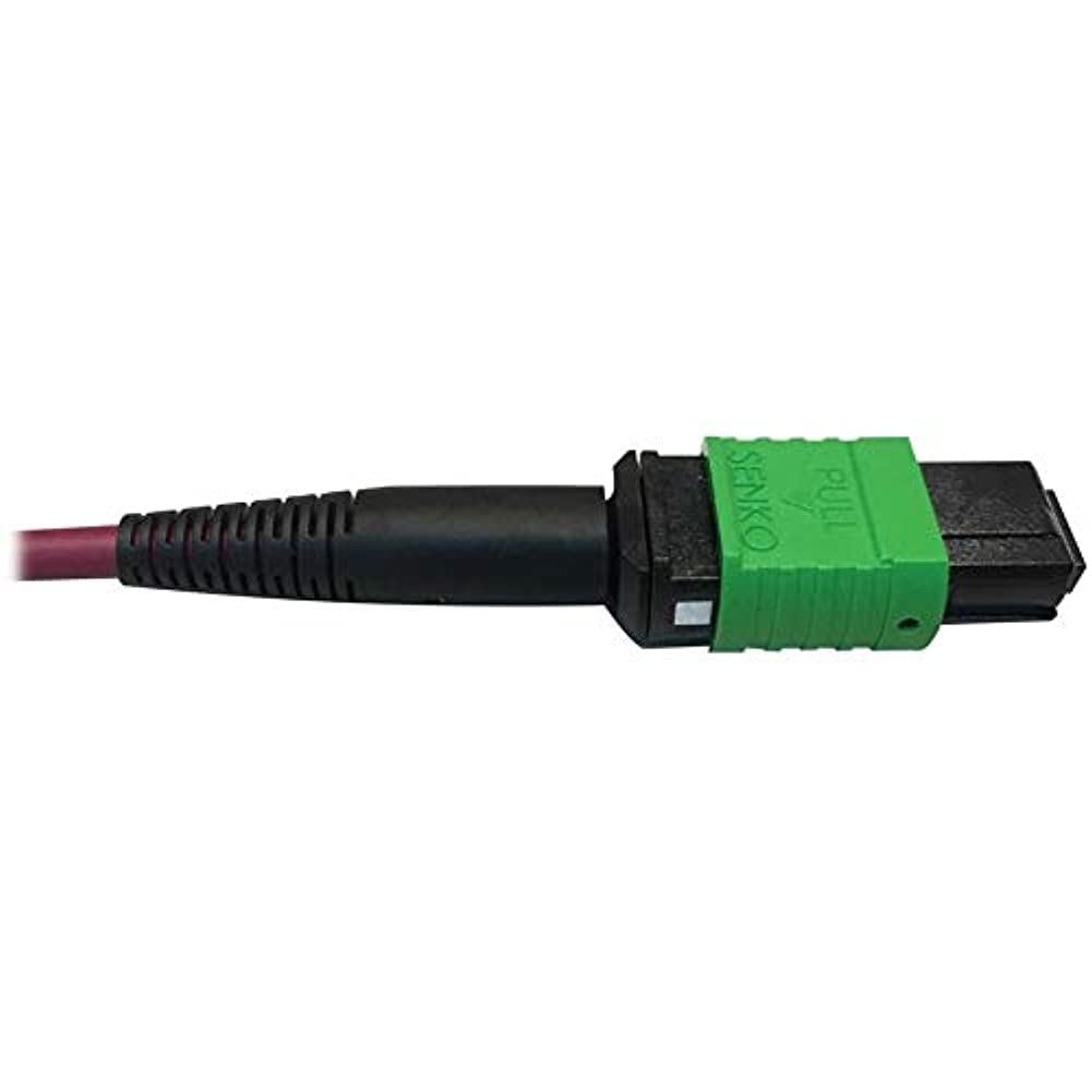 Tripp Lite 400GB Ethernet Fiber Optic Cable - OM4 Multimode 50/125 Plenum Rated Breakout Cable - 16F MTP/MPO-APC to 8X LC Duplex (F/M) - 1m Magenta (N846D-01M-16EMG) - Perfect for High-Speed Data Centers & Server Rooms