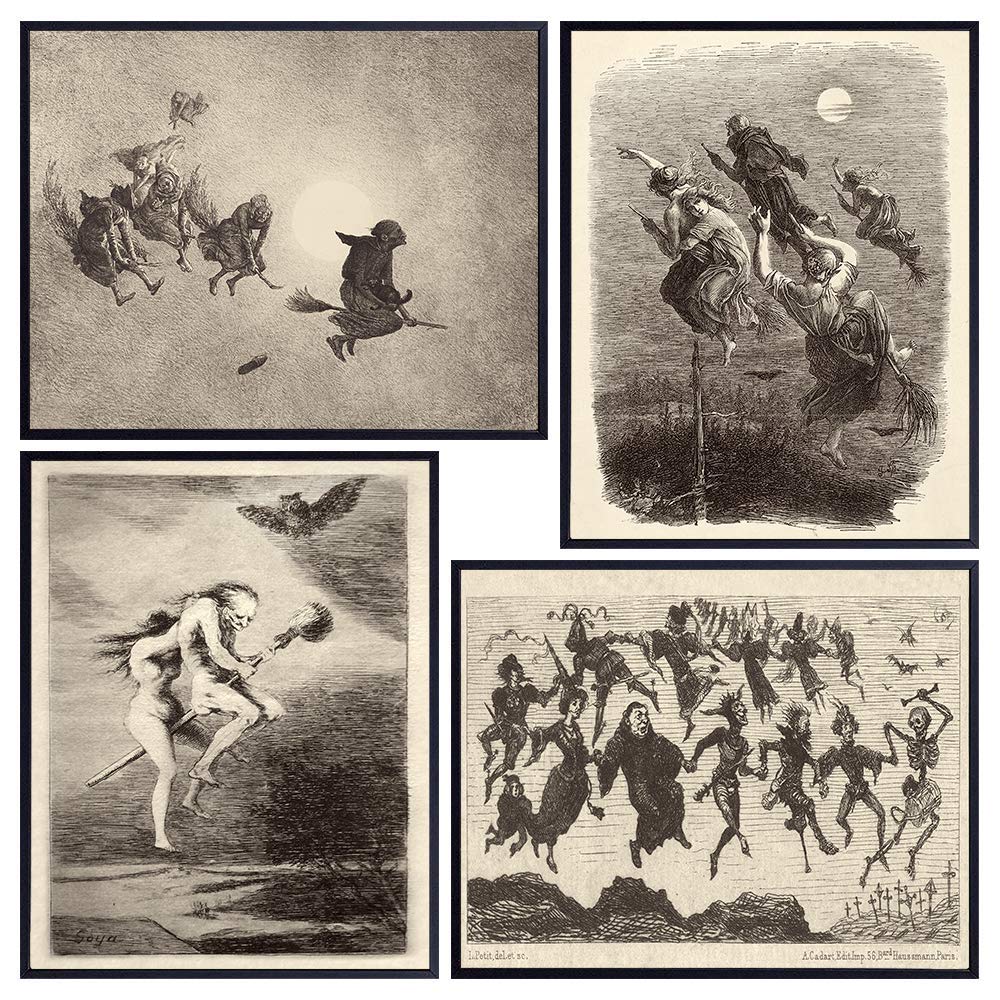 Wicca Witch Decor - Gothic Wall Art for Halloween & Coven