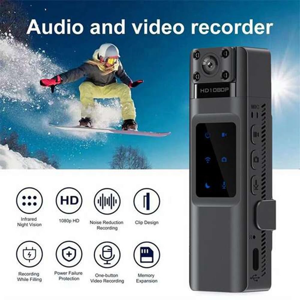 Begchy 2 Pack HD 1080P Mini Spy Camera with Night Vision - Wireless Wearable Body Camera with Back Clip, Easy Installation for Home Security, Nanny Cam & Covert Recording