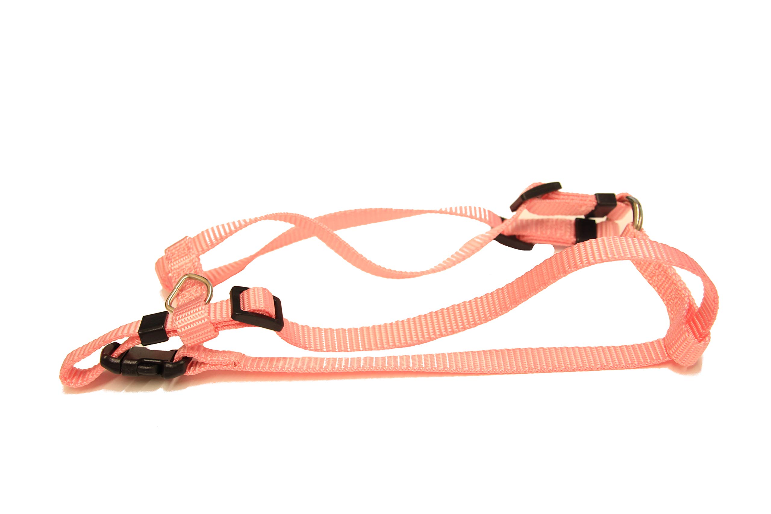 Premium Adjustable Dog Harness for Small & Medium Dogs - 3/8 Inch Thick Padded Comfort - Soft Pink - Perfect for Walking, Training & Outdoor Adventures