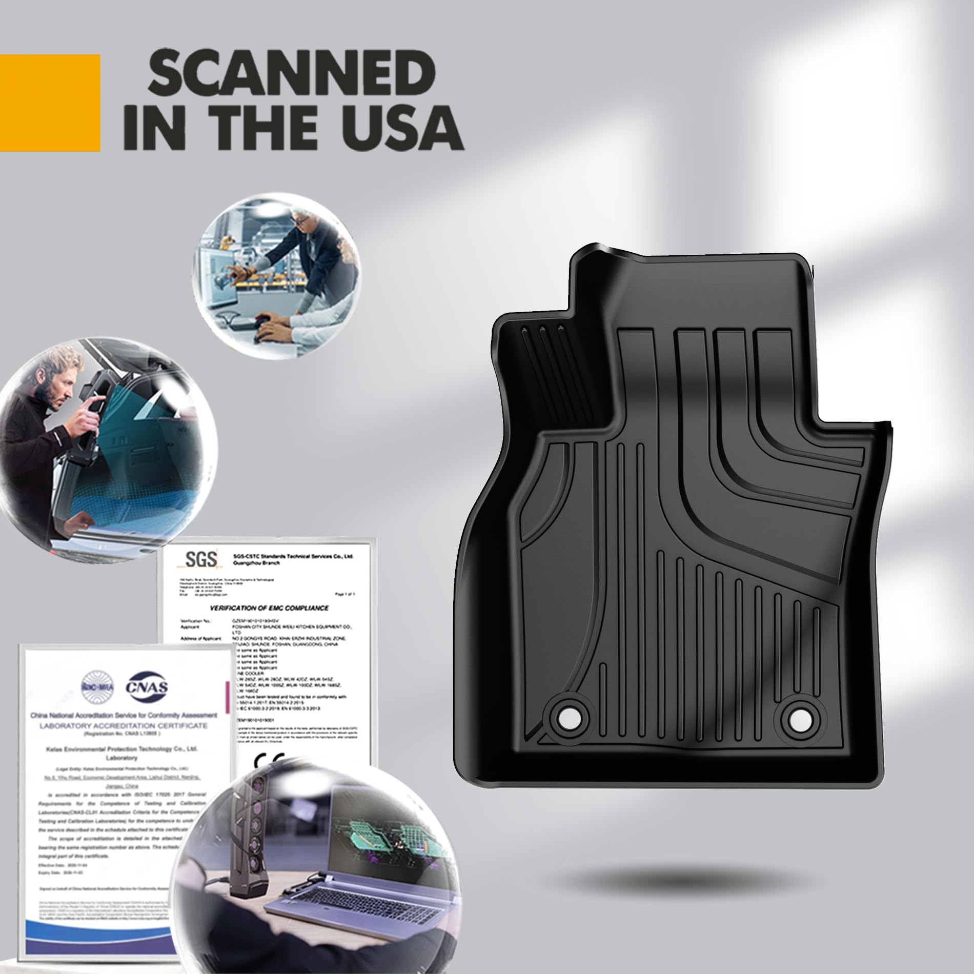 Custom Fit TPE All-Weather Floor Mats for 2019-2025 Mazda 3 (1st & 2nd Row) - Heavy Duty Protection Car Floor Liners - Perfect for Daily Commute, Road Trips & Winter Driving