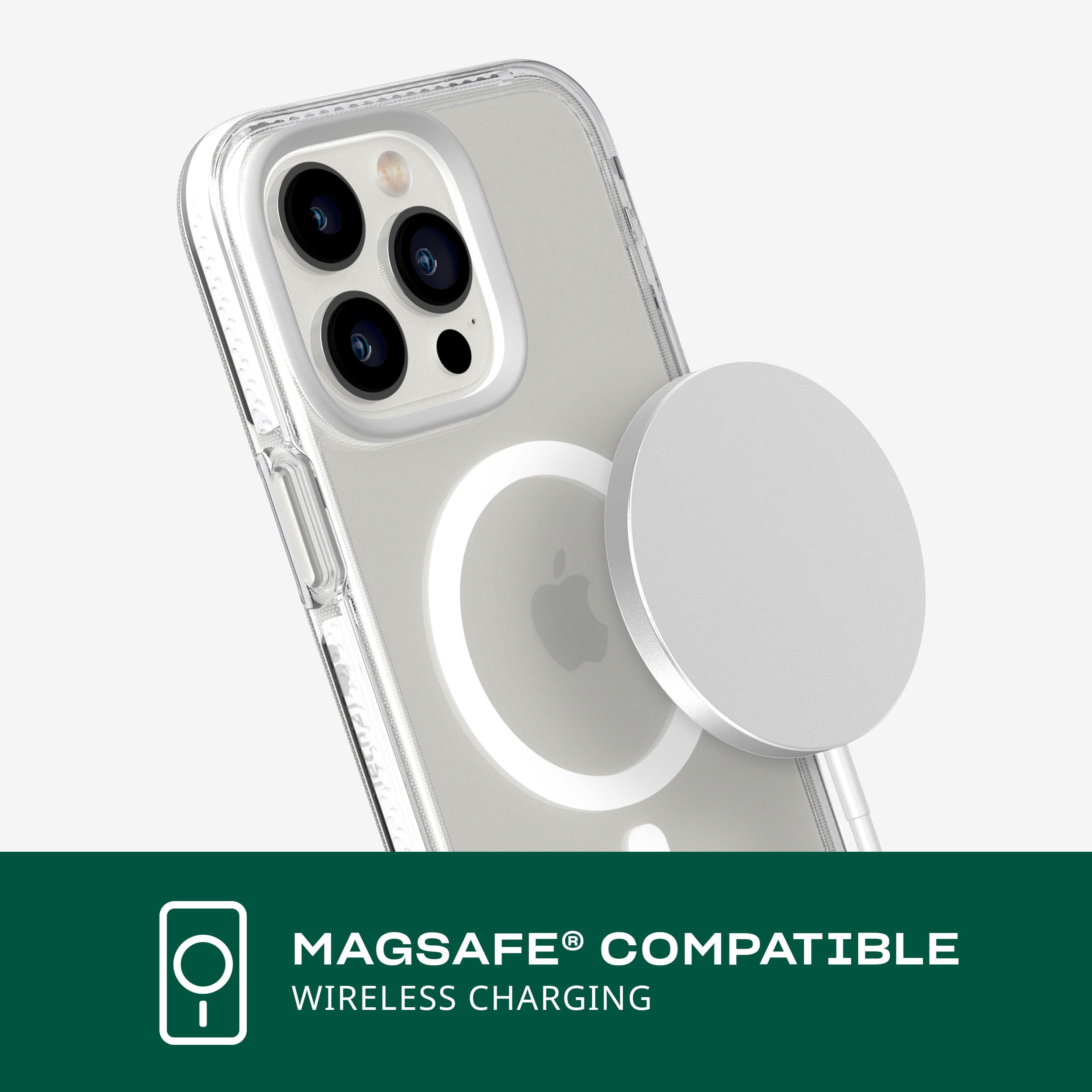 Tech21 Evo Crystal iPhone 14 Pro Max Case - MagSafe Compatible, Shockproof & Scratch Resistant Clear Phone Cover with 16ft Drop Protection | Perfect for Everyday Use, Travel & Outdoor Activities