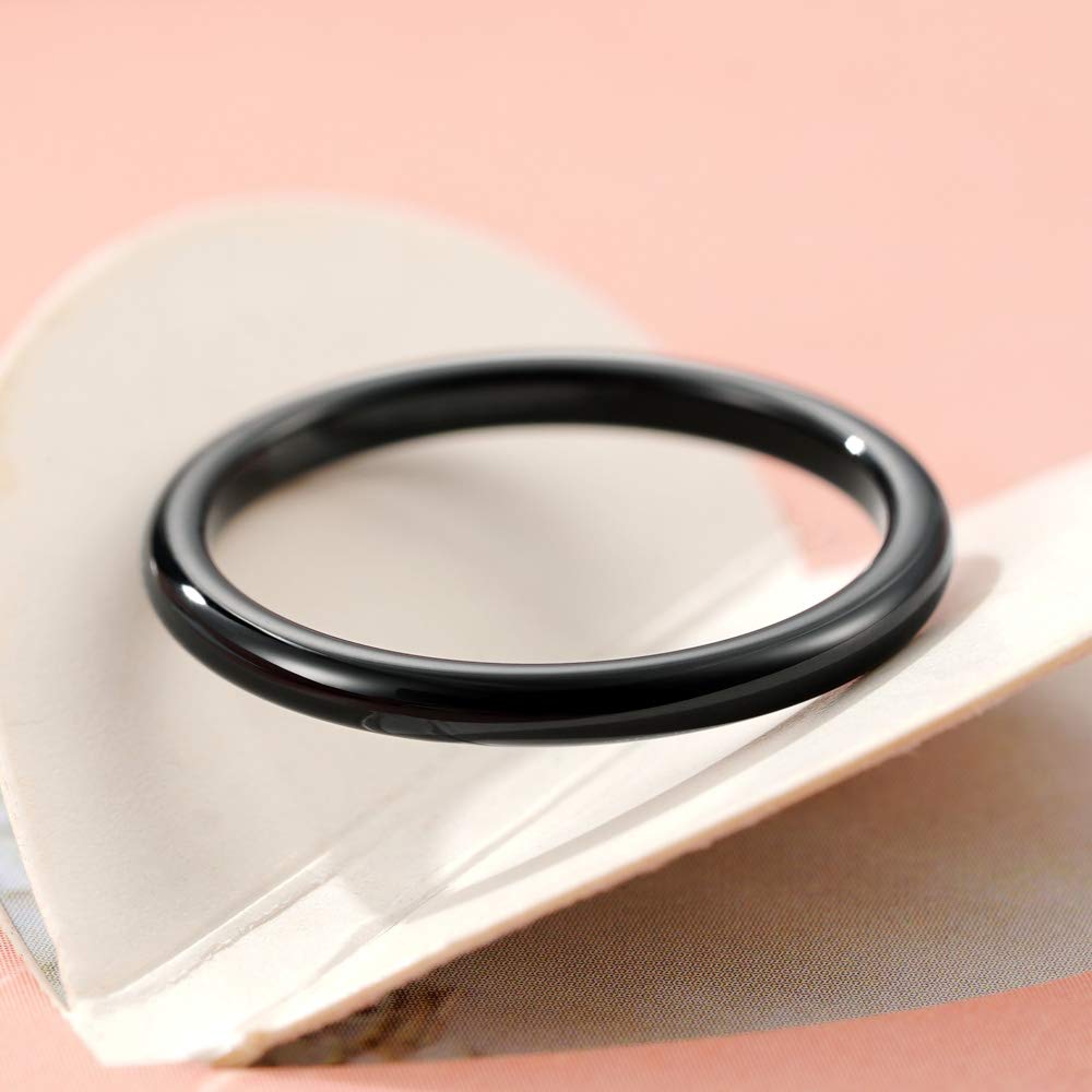 Premium Tungsten Wedding Bands for Women & Men - 1mm to 8mm Width Options in Silver/Black, Domed Polished Design - Perfect for Engagements, Anniversaries & Everyday Wear