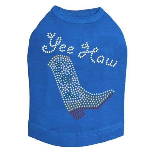Yee Haw Dog Tank Top - Green & Turquoise Pet Apparel for Dogs - Perfect for Western Themed Parties & Outdoor Adventures