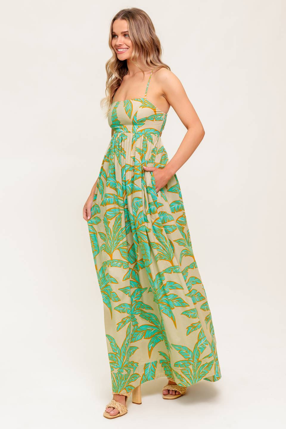 Augustine Tropical Maxi Dress - Flowy Summer Beach Dress for Women | Perfect for Vacations, Pool Parties & Boho Outfits