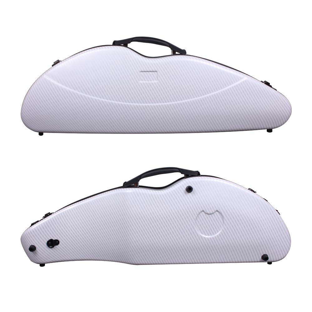 Premium 4/4 Carbon Fiber Violin Case with Password Lock - Lightweight & Durable Protective Violin Box for Travel & Storage (White) - Perfect for Musicians, Students & Performers