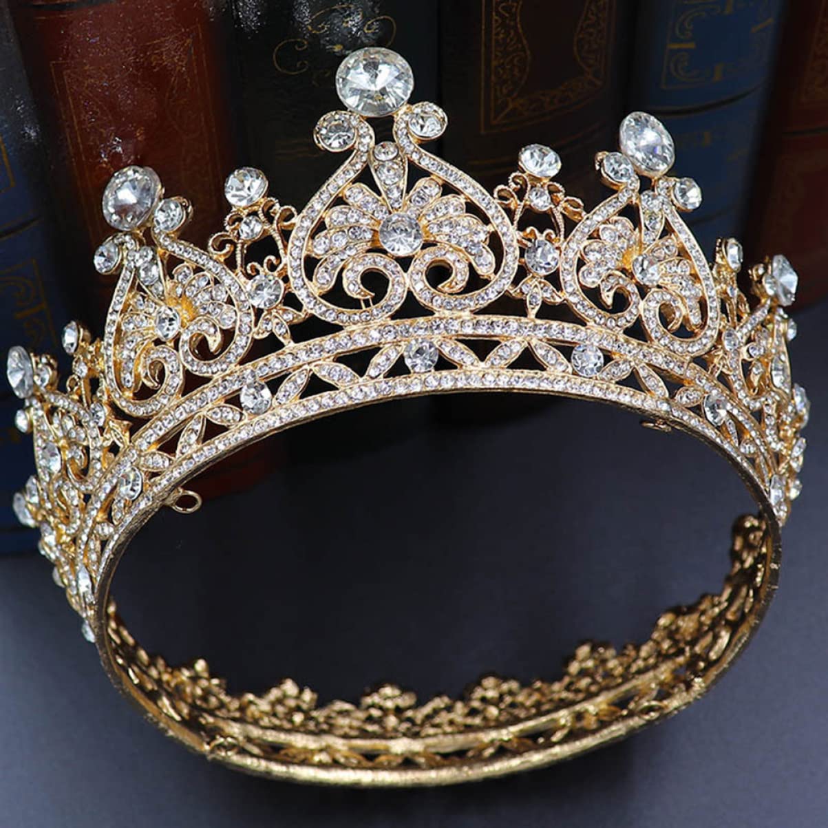 FOMIYES 3-Piece Baroque Bridal Hair Accessories Set - Rhinestone Queen Crown, Wedding Headpiece & Crystal Pearl Headband for Brides, Princess Hair Comb - Perfect for Weddings, Prom, Pageants & Special Occasions