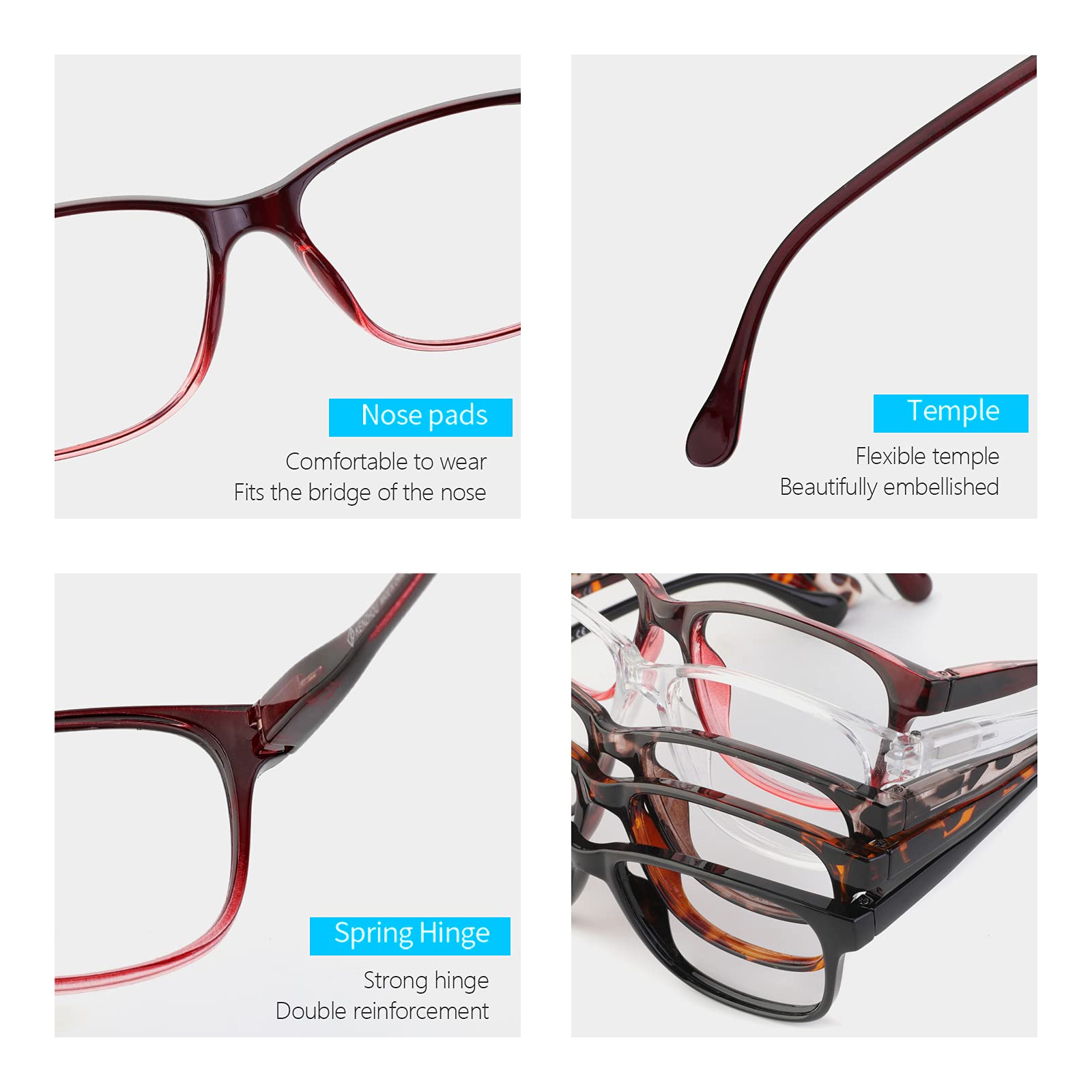 Blue Light Blocking Glasses 2-Pack for Women & Men - Perfect for Reading & Screen Use