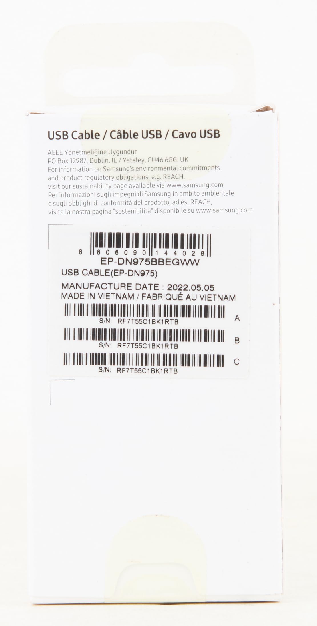 Samsung Original OEM USB-C to USB-C Fast Charging Cable (5V 100W PD) - Compatible with Samsung DeX, Galaxy Phones & Tablets - Perfect for Fast Charging, Data Transfer & Desktop Mode