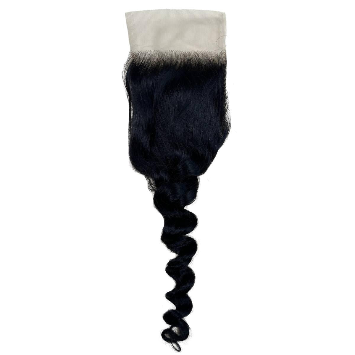 4x4 HD Lace Loose Wave Human Hair Closure - 100% Remy Human Hair for Natural Look | Perfect for Protective Styles, Wig Making & Everyday Wear