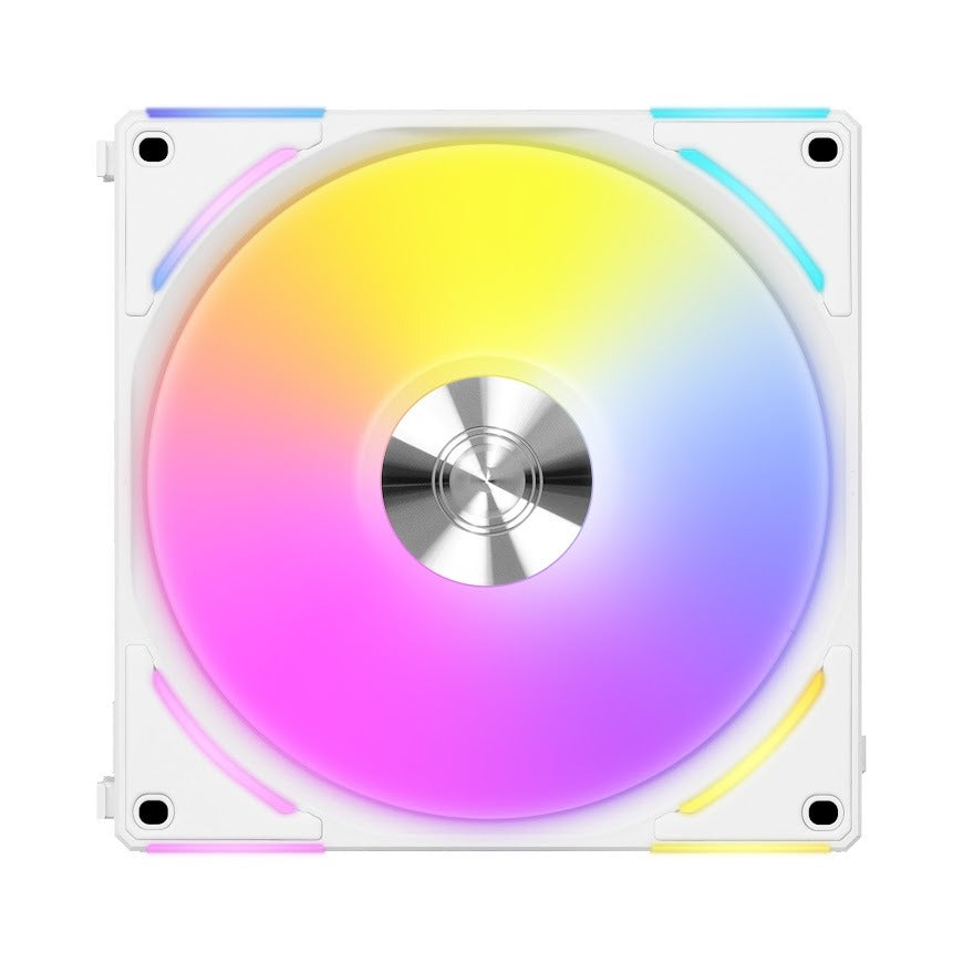 Lian Li UNI FAN AL V2 140mm RGB PWM PC Cooling Fan - High Performance, Quiet, Black/White (UF-AL140V2) - Perfect for Gaming PC, Case Cooling & Custom Builds