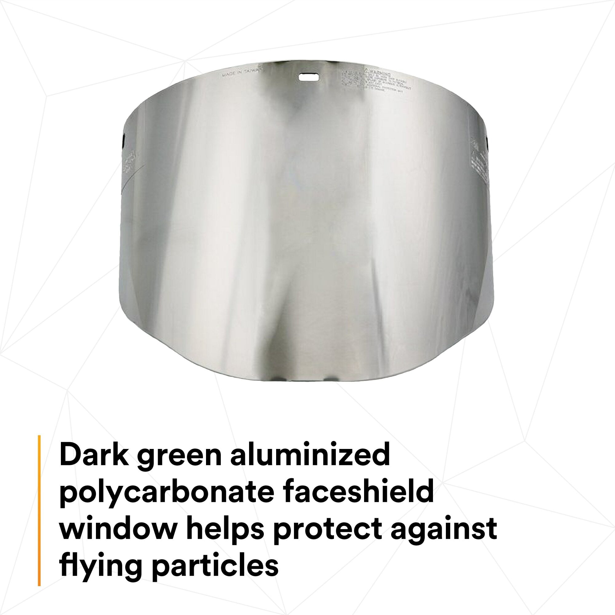 3M Aluminized Polycarbonate Molded Dark Green Faceshield Window 82509-00000 - Safety Face Shield for Welding, Grinding & Industrial Work Protection