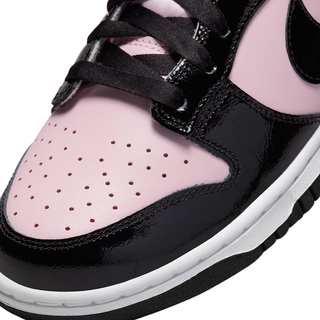 Nike Women's Dunk Low Sneakers - Pink Foam, Black & White Retro Basketball Shoes for Women | Casual Streetwear & Gym Workout Fashion