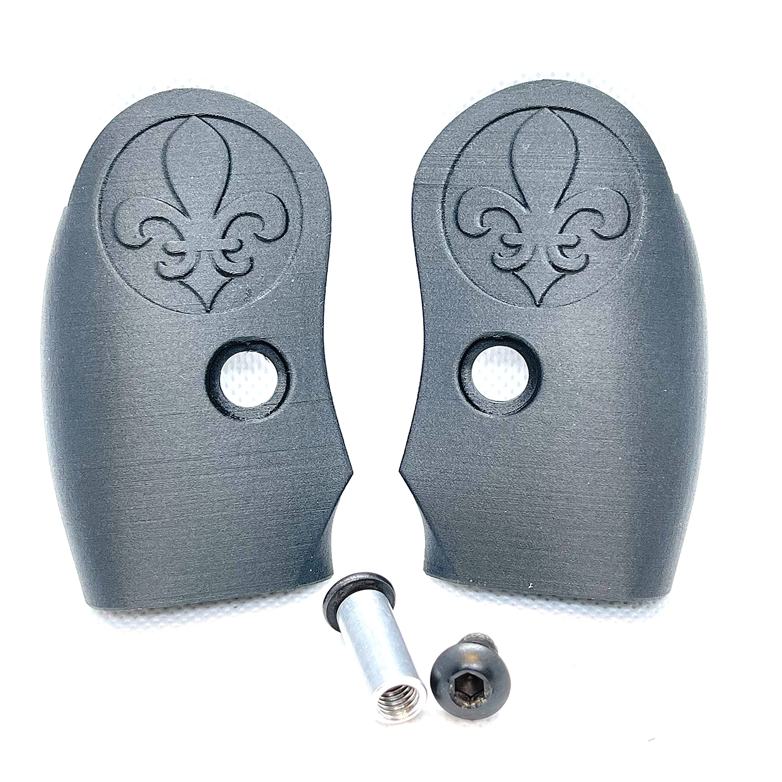 Bond Arms Derringer Fleur De Lis Style 2 Extended Grips - Premium Carbon Fiber Pistol Grips Made in USA - Compatible with Cowboy, Roughneck & Texan Models - Perfect for Concealed Carry, Home Defense & Western Shooting Sports