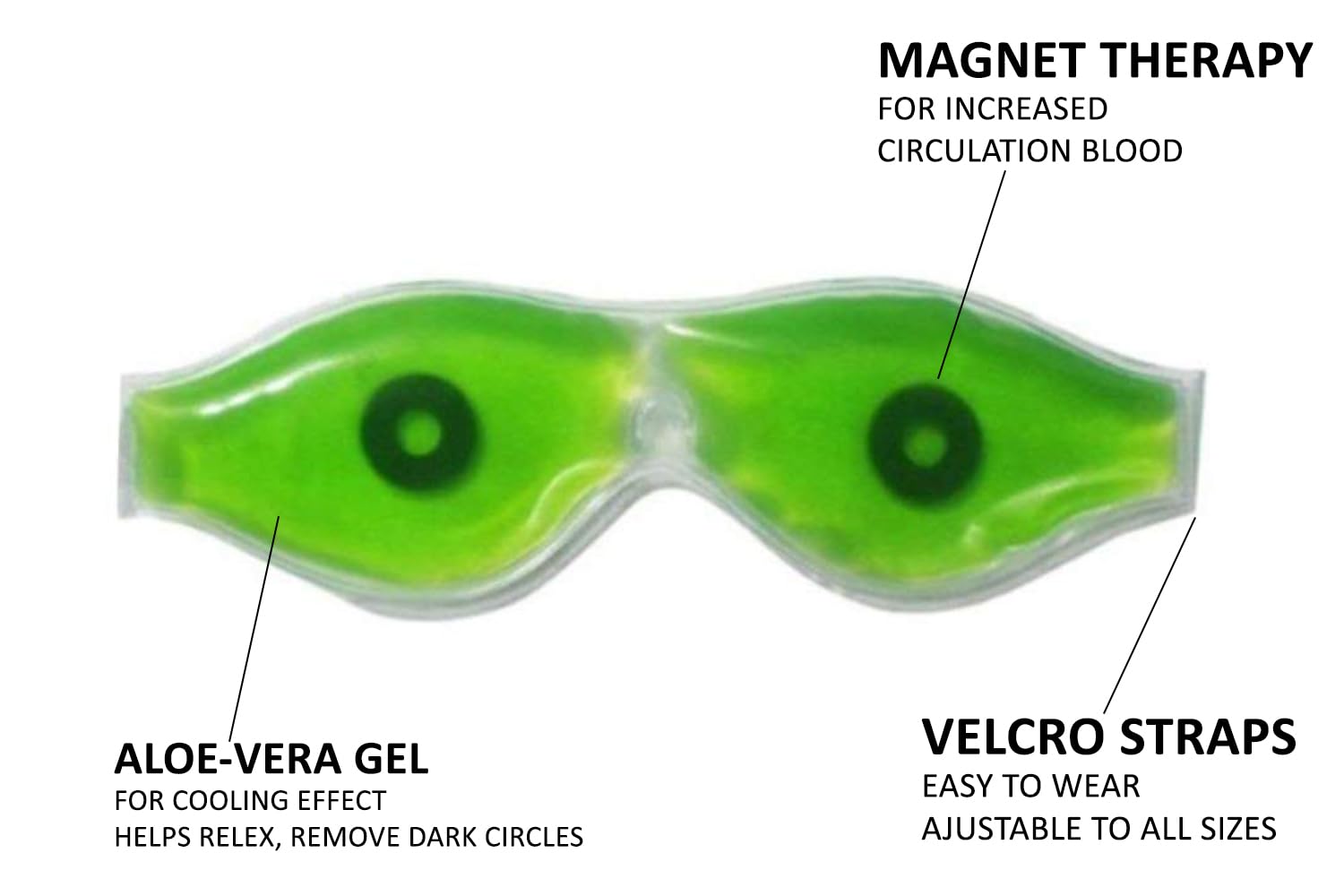 INEVER Aloe Vera Cooling Gel Sleeping Eye Mask - 4 Pack, Dark Circle & Puffiness Relief, Soothing Eye Patches for Fatigue & Stress - Perfect for Overnight Use, Travel & Spa Relaxation