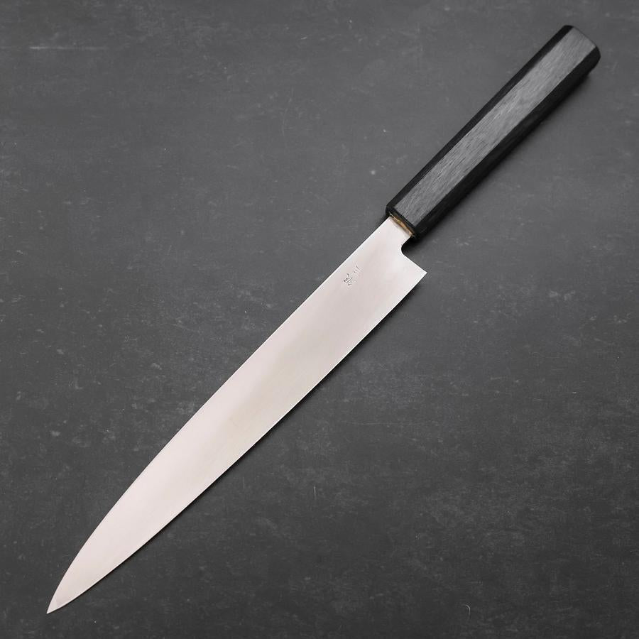 Premium Yanagiba Sushi Knife 240mm - High-Carbon Silver Steel #3 with Kasumi Dark Blue Urushi Handle - Perfect for Sushi Chefs & Japanese Cuisine Lovers