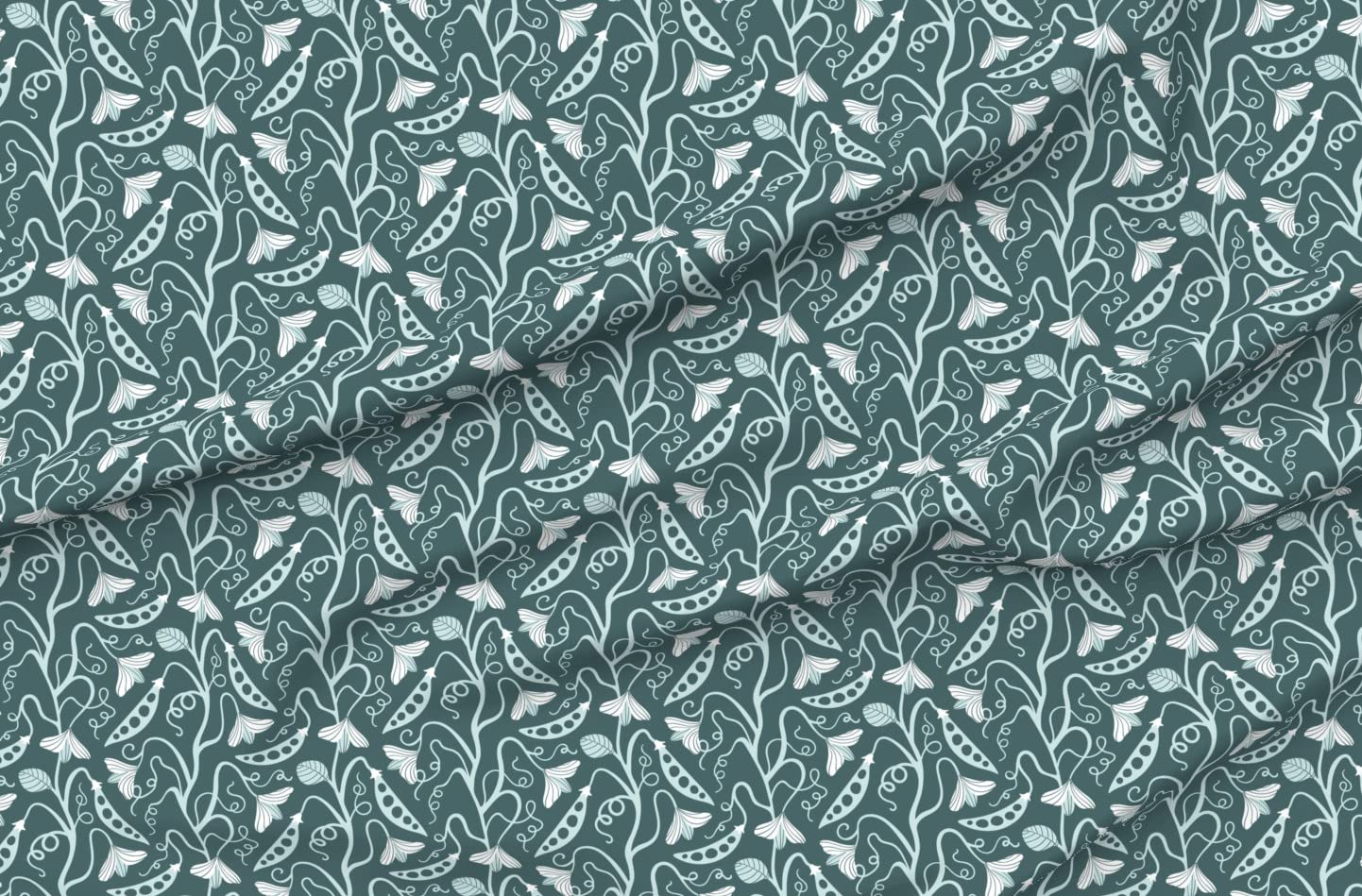 Sweet Pine Mint Floral Printed Minky Fabric by The Yard - White & Green Home Decor Fabric for Sewing Baby Blankets, Quilt Backing, Plush Toys & DIY Projects | Soft & Durable Fabric for Nursery Decor, Crafting & Upholstery