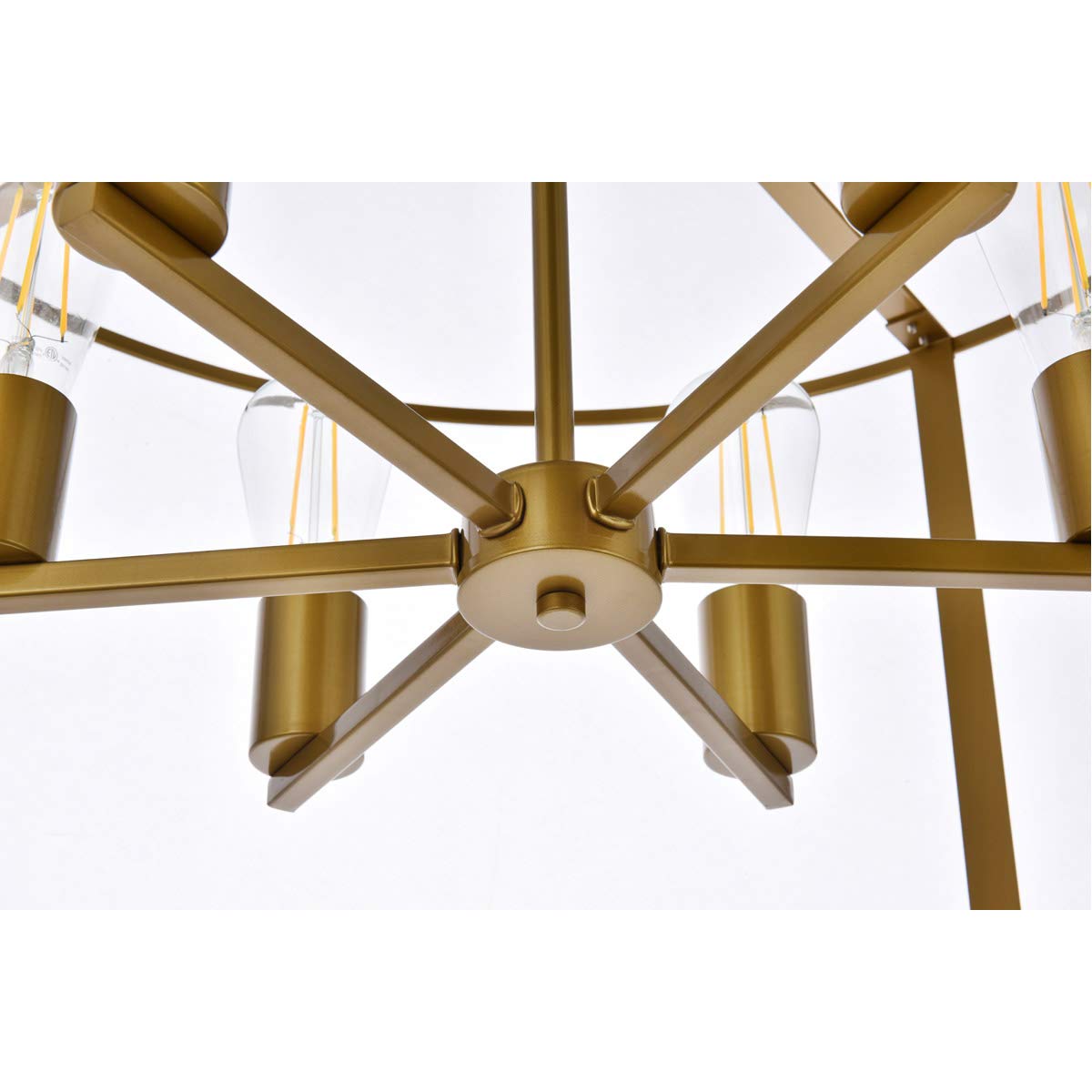 Modern Brass 6-Light Pendant Chandelier for Indoor Home Decor – Perfect for Dining Room, Living Room & Bedroom Lighting