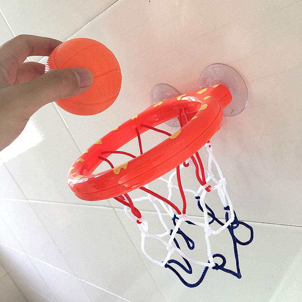 Kids Bathtub Basketball Hoop & Water Play Set - Educational Bath Toy for Toddlers, Foam Beach Swimming Pool Toy for Baby - Perfect for Bath Time Fun & Indoor Water Play Activities