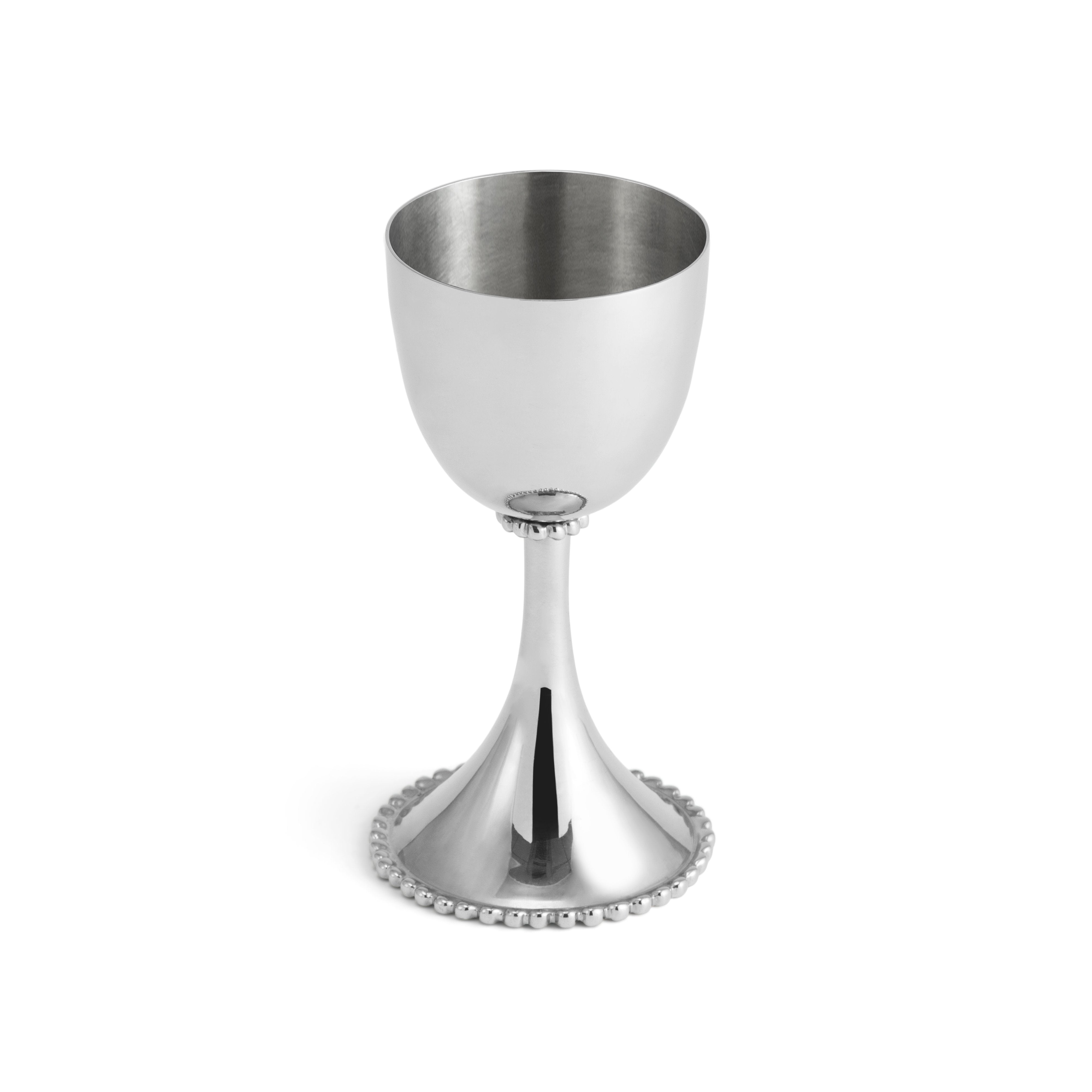 Elegant Molten Kiddush Cup - Handcrafted Silver Wine Goblet for Jewish Shabbat & Holiday Celebrations - Perfect for Passover, Rosh Hashanah, and Wedding Ceremonies