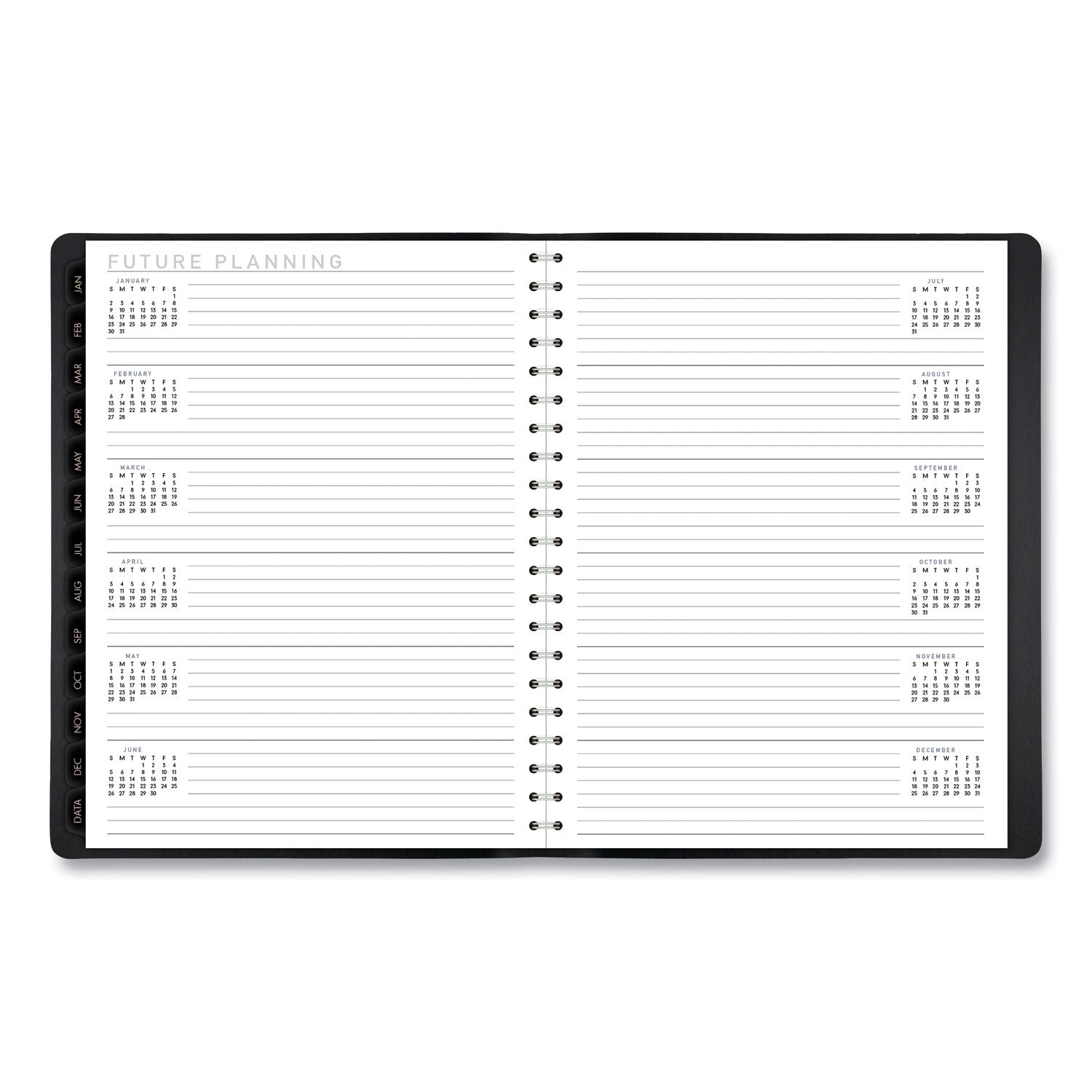 AT A GLANCE® 2025 Weekly Monthly Planner - Vertical Column Format, 11 x 8.25 Inches, Black Cover, January to December | Perfect for Office, School & Home Organization
