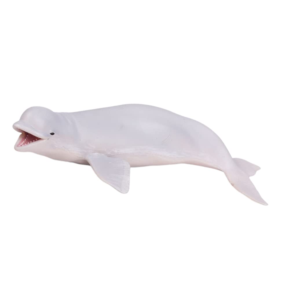 FOMIYES Beluga Whale Toy - Educational Ocean Animal Playset for Kids, Marine Life Model, Solid White Whale Figure - Perfect for Learning & Pretend Play in Classroom or Home