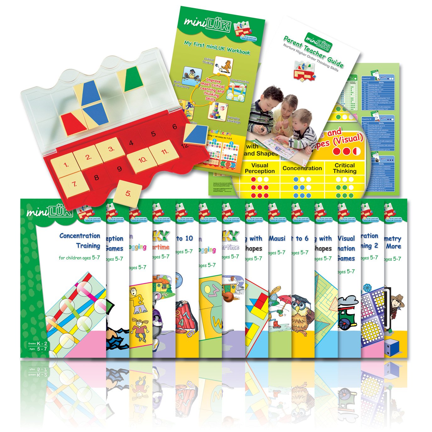 miniLUK Brain Challenger Complete Set - Educational Learning Games for Kids Ages 5-12 | Enhance Cognitive Skills & Problem Solving | Perfect for Homeschooling & Classroom Activities