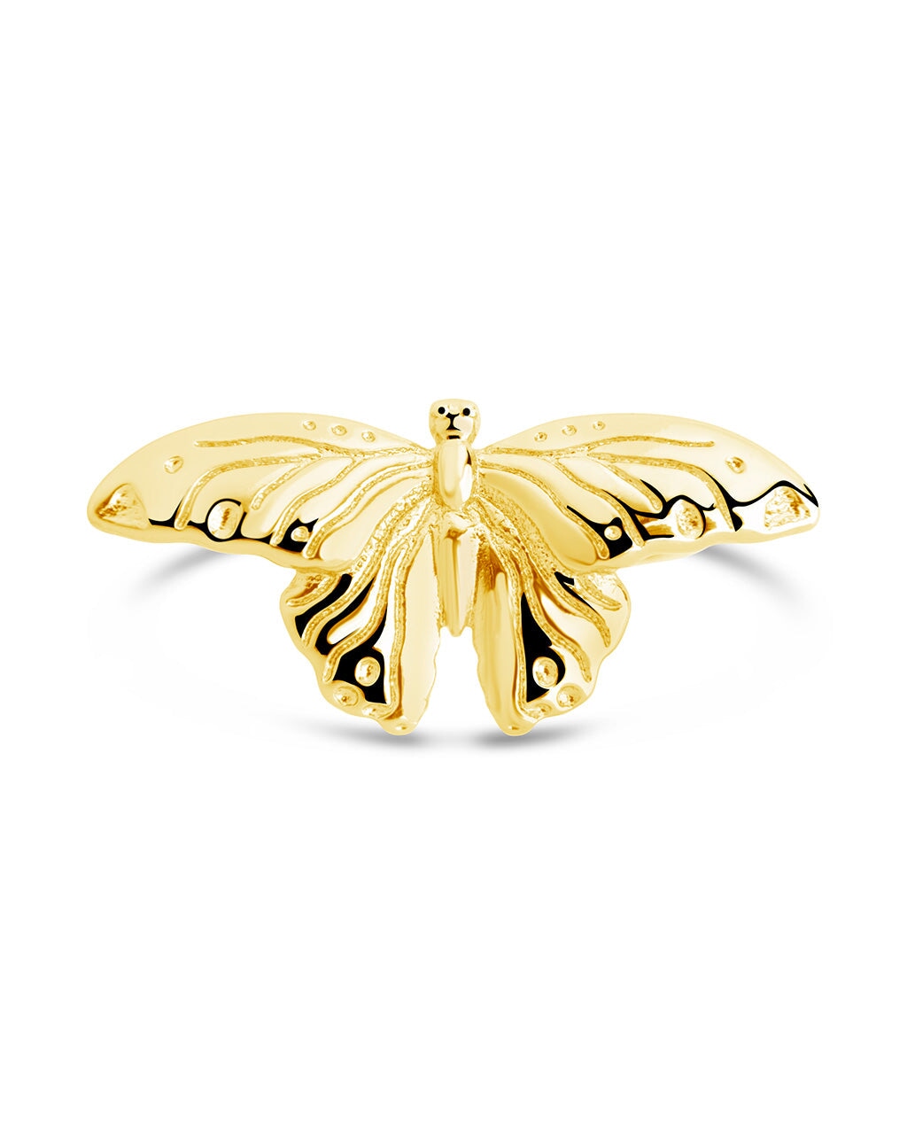 Elegant Rowena Butterfly Ring - Sterling Silver Adjustable Women's Jewelry for Parties, Weddings & Everyday Wear