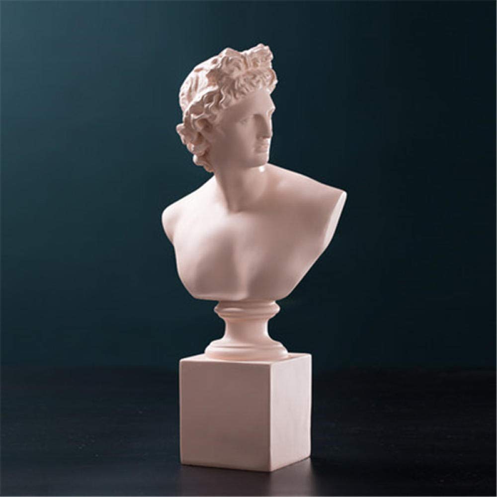 David Bust Statue - Classic Renaissance Sculpture, Resin Art Home Decor for Living Room, Office & Garden | Handcrafted Figurine, Elegant Gift Idea