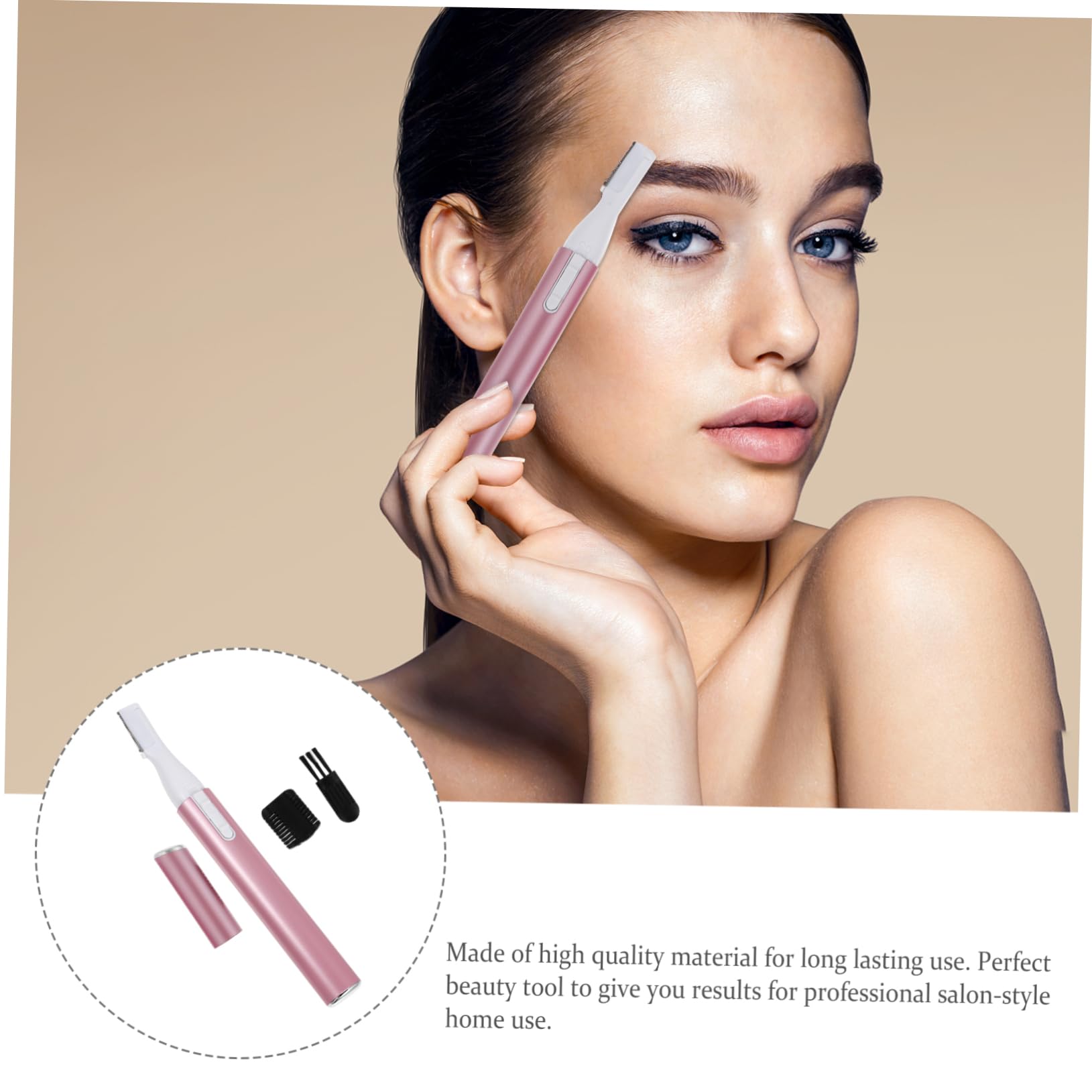 Electric Eyebrow Razor & Body Hair Trimmer for Women & Men - Pink Mini Shaver, Rechargeable & Painless - Perfect for Eyebrow Shaping, Facial Hair Removal & Smooth Skin Care at Home or Travel