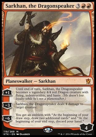 Magic: The Gathering Singles - Sarkhan, The Dragonspeaker (KTK119) | Khans of Tarkir Red Planeswalker Card | MTG Collectible for Deck Building & Strategy Games