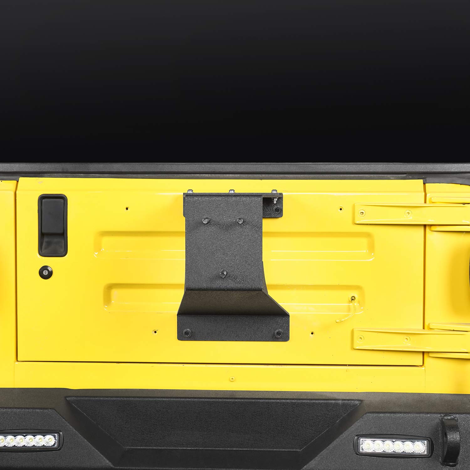 Hooke Road Heavy Duty Steel Spare Tire Carrier Mount for Jeep Wrangler YJ TJ LJ (1987-2006) - Off-Road Adventure & Trail Riding Accessory